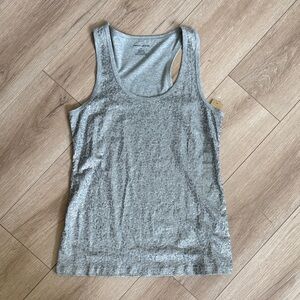 DKNY Silver Sequin Racerback Tank